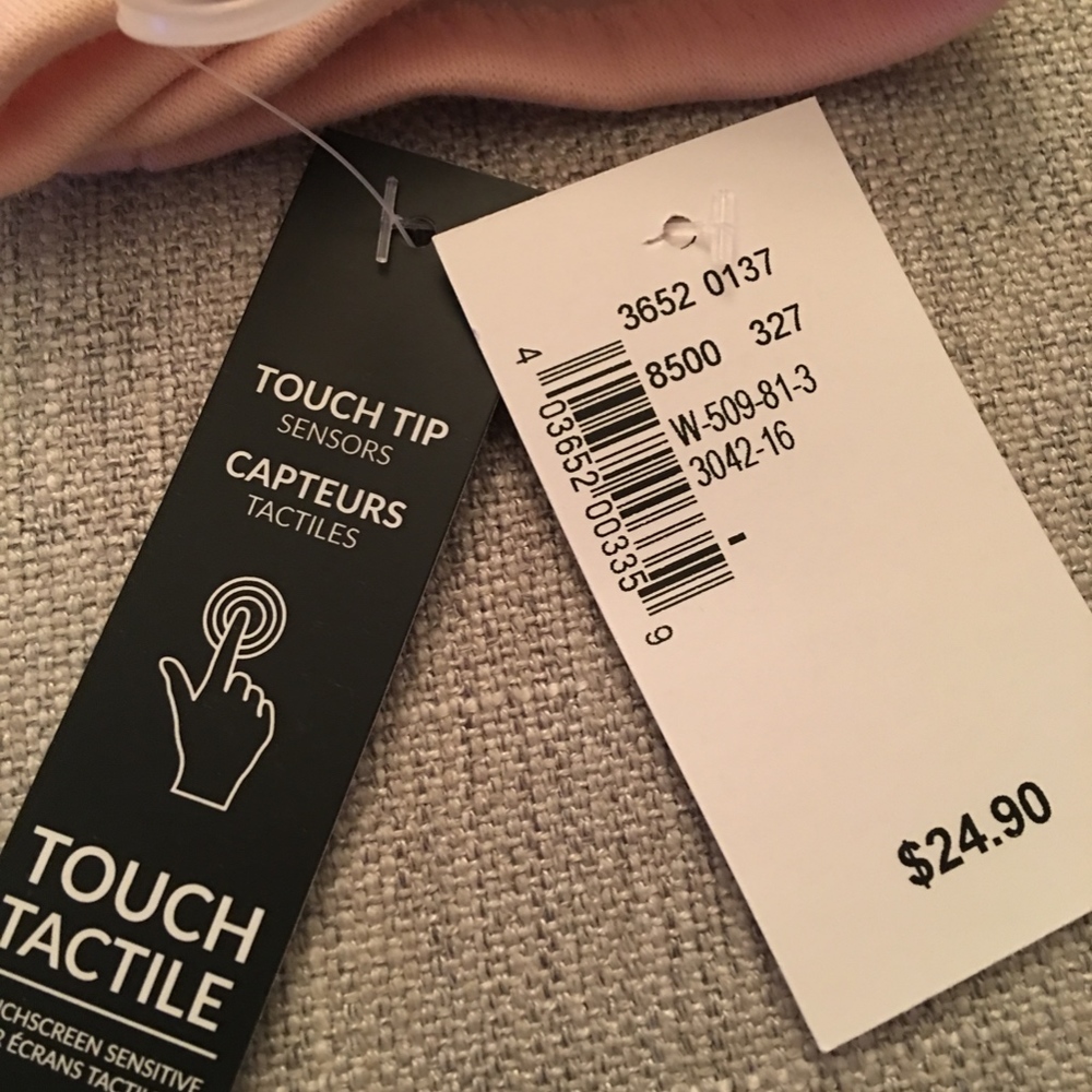 Cotton Candy Pink Diamond Gloves NWT - Picture 4 of 4